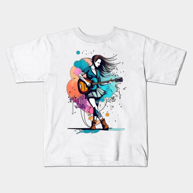 Play guitar Kids T-Shirt by bojannikolic